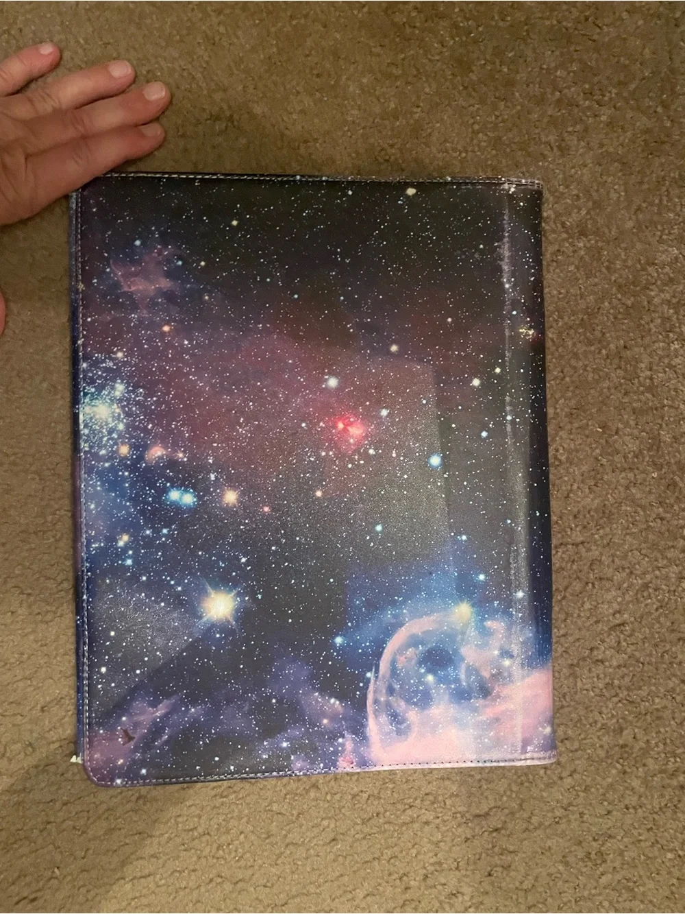 Galaxy Print Tablet Folio Case - Multicolor